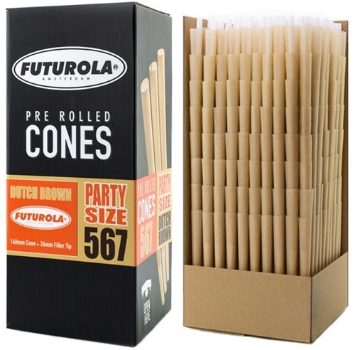 Futurola Bulk Pre-Roll Cones - Party Size 567pk - Brown