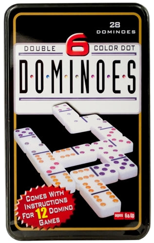 Double-Six Color Dot Dominoes Game Set