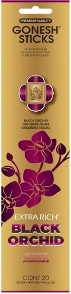 12ct Gonesh Extra Rich Stick Incense Black Orchid