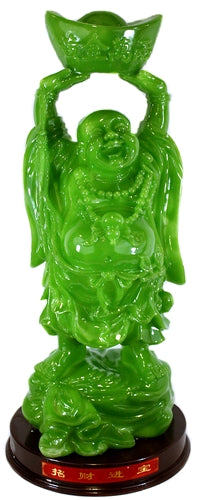 31" Green Hands Up Buddha #2