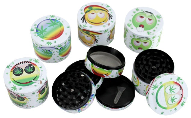 Ore Smokemoji 4pc Metal Grinders 12pk