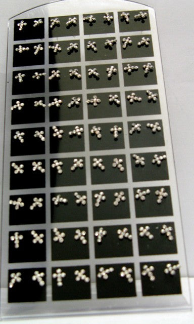 36 Pair Cross Earring Studs