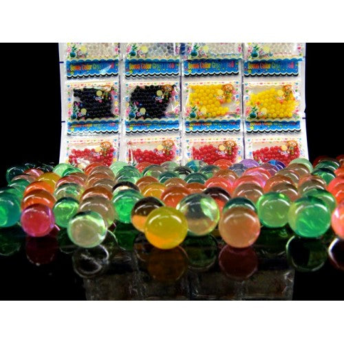 24ct Jelly Ball-Decor Seven Color Crystal Ball Water Beads 6pk