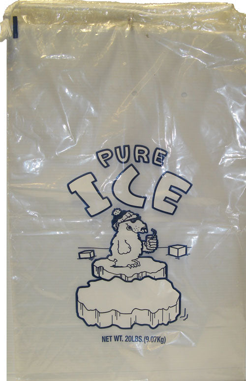 Ice Bags 20lb With Drawstring