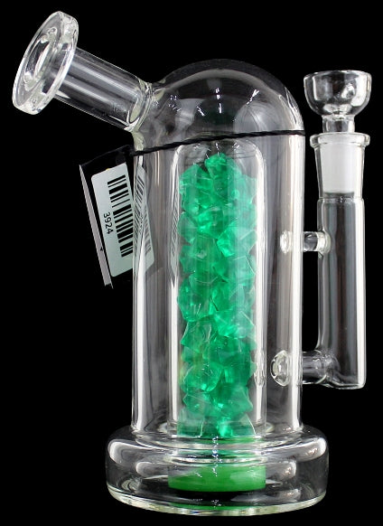 7" Terrarium Inside Gems Chamber Water Pipe