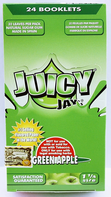 Juicy Jays Rolling Paper - 1 1-4 Green Apple