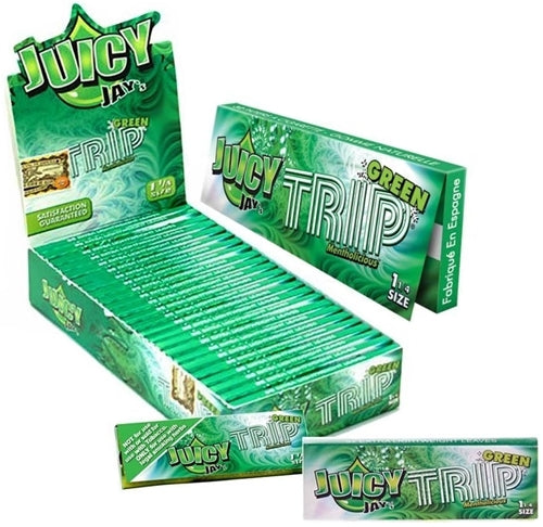 Juicy Jays Rolling Paper - 1 1-4 Green Trip