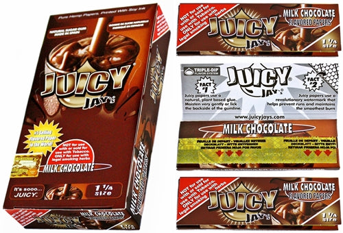 Juicy Jays Rolling Paper - 1 1-4 Milk Chocolate