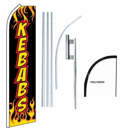 15' Kebabs Windless Business Bow Swooper Feather Flag Kit