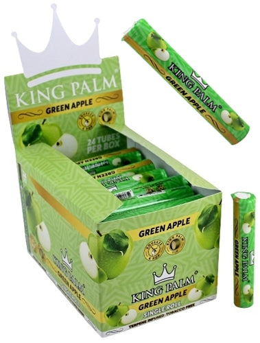 King Palm Mini Tube Single Rolls 24pk - Green Apple