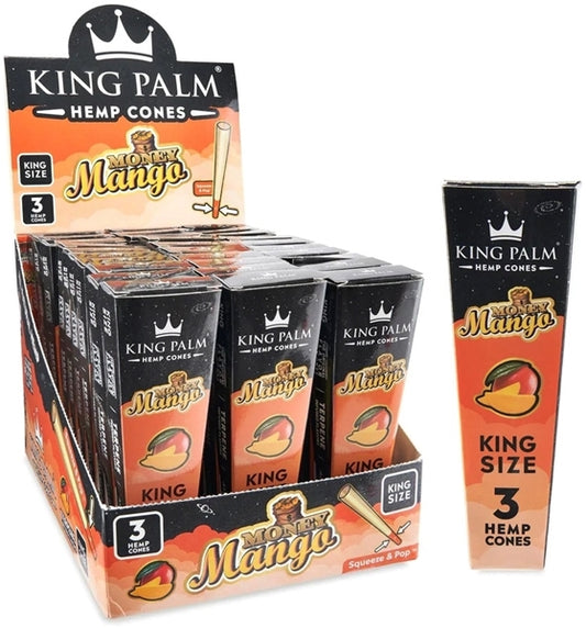 King Palm Hemp Pop Flavor Tip Cones King Size - Money Mango