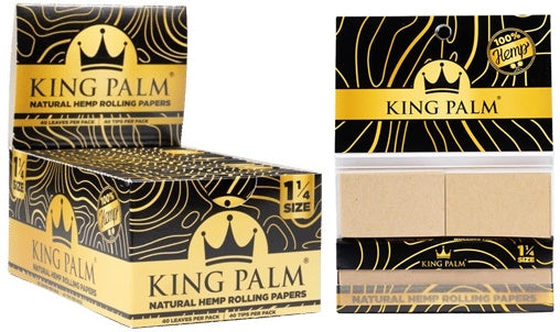 King Palm Hemp Rolling Papers - 1 1-4 - Natural