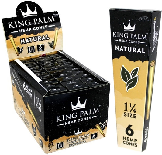 King Palm Natural Hemp Cones - 1 1-4