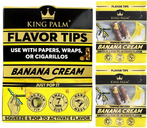 King Palm 7mm Flavor Tips - Banana Cream 50pk