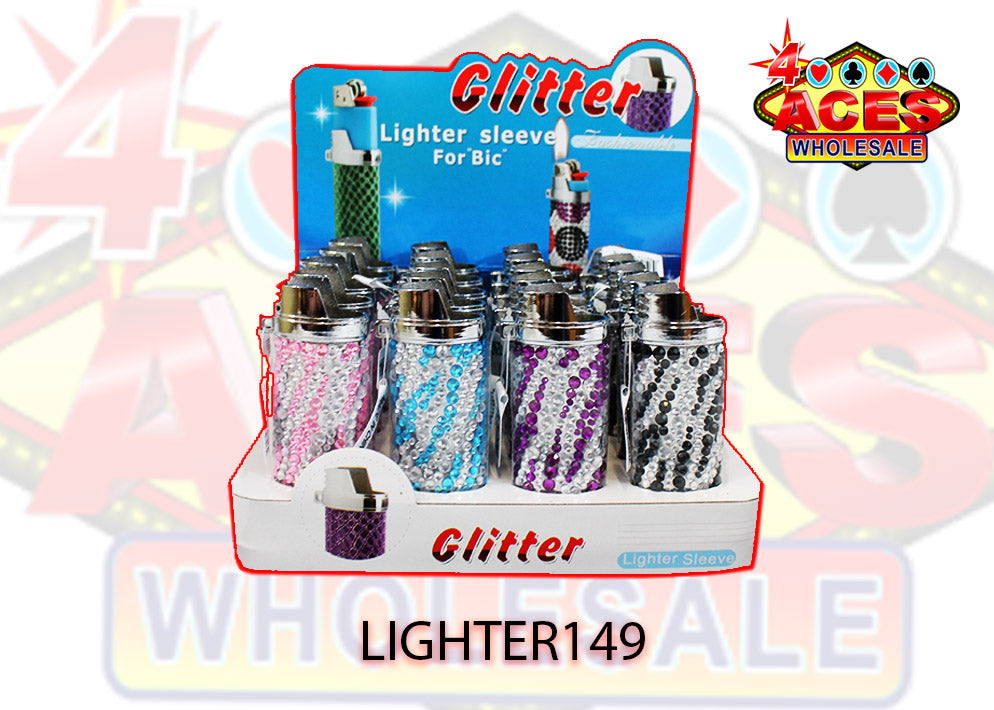 20pc Glitter Lighter Sleeve For Bic