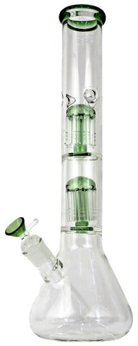 15" Double Tree Perk Beaker Water Pipe