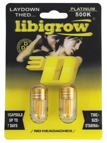 Libigrow 3D Platinum 500k Double Pack Male Enhancement Capsules