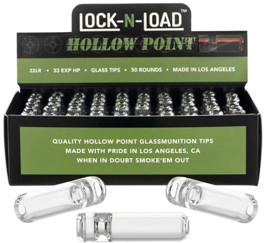 Lock-N-Load Hollow Point 50pk Bullet Glass Tips - 8mm