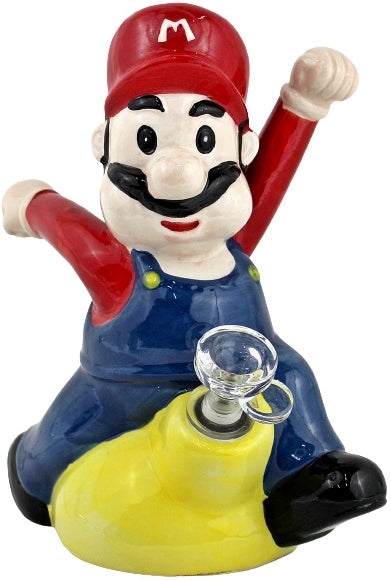 8" Ceramic Water Pipe - Mario