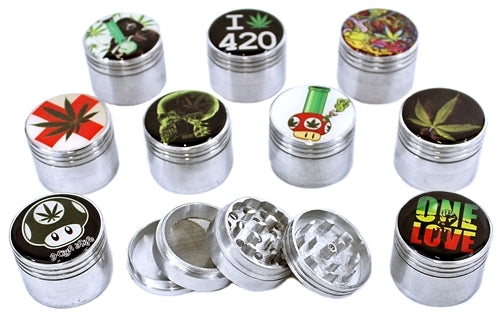 40mm Metal 4pc Decal Grinder Assortment