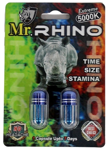 Mr Rhino Extreme 5000K Double Pack Male Enhancement Capsules