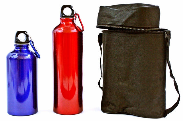 Aluminum Bottle Set With Carrying Bag