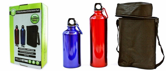 Aluminum Bottle Set With Carrying Bag