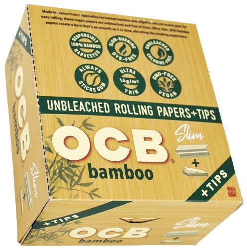 OCB Rolling Paper With Tips - King Size - Bamboo