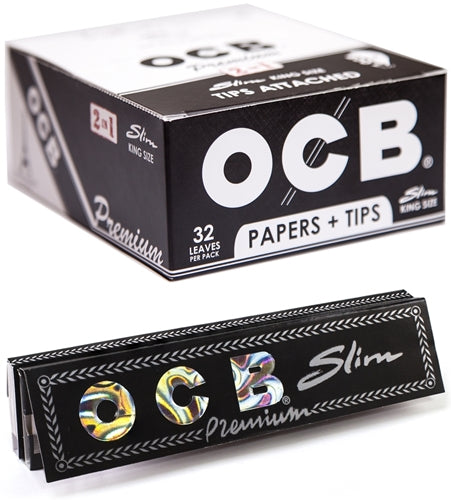 OCB Premium Rolling Paper With Tips - King Size