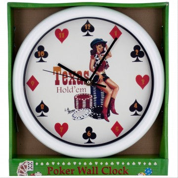 Texas Holdem Wall Clock