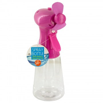 Spray Bottle with Battery Operated Fan 14oz