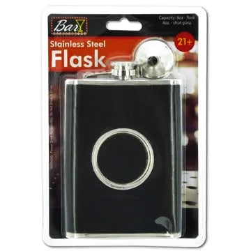 Stainless Steel 8oz Flask with Funnel and Shot Glass