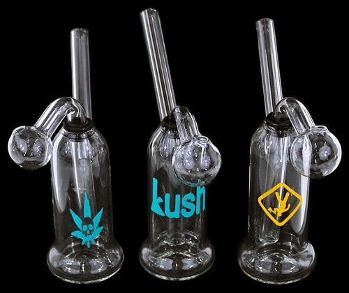 3ct 5" Oil Burner 3pc Decal Bubbler