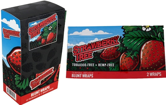 Orchard Beach Flat Blunt Wraps - Strawberry Tree