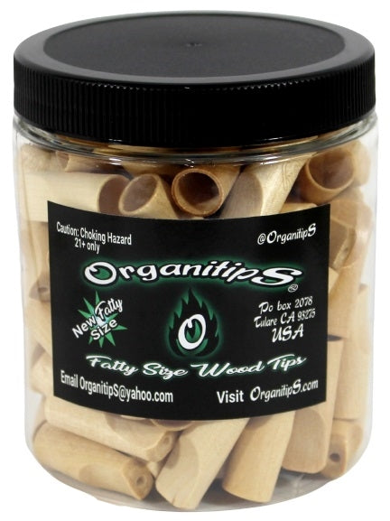 OrganitipS Wood Rolling Tips - Fatty Size  - 100pc Jar