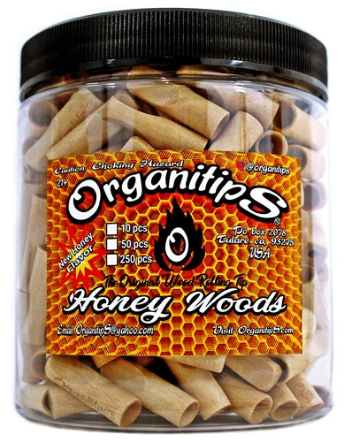 OrganitipS Original Wood Rolling Tip - 250pc Jar