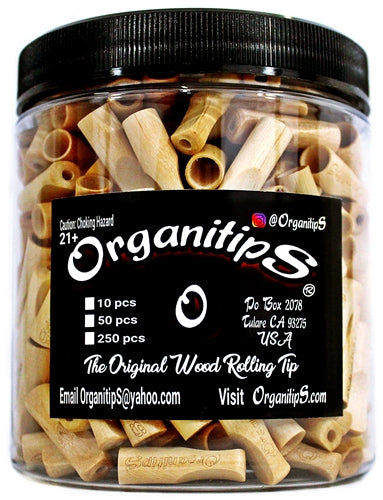 OrganitipS Original Wood Rolling Tip - 250pc Jar