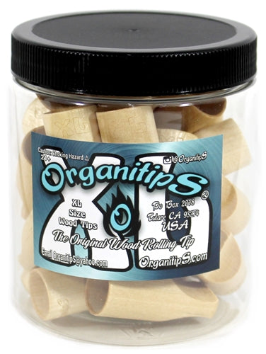 OrganitipS Wood Rolling Tips - XL Size - 25pc Jar