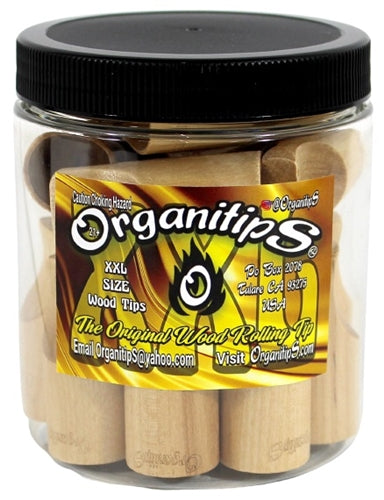 OrganitipS Wood Rolling Tips - XXL Size - 20pc Jar