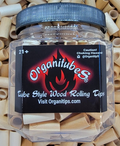 OrganitipS Organitubes Tube Style Wood Rolling Tips - 175pc Jar