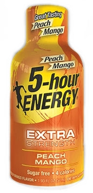 5 Hour Energy Shot - Extra Strength Peach Mango 12pk