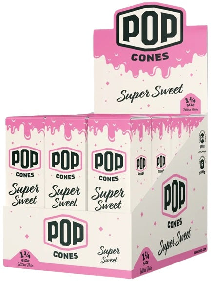 Pop Cones Flavor Activated Pre-Rolled Cones - 1 1-4 - ULTRA THIN - Super Sweet