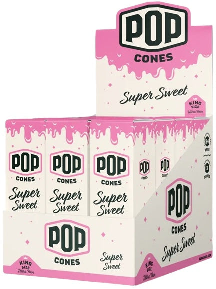 Pop Cones Flavor Activated Pre-Rolled Cones - King Size - ULTRA THIN - Super Sweet
