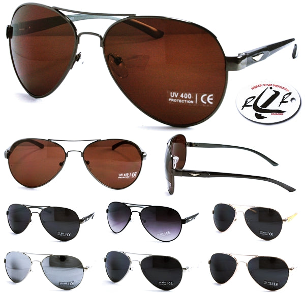 12ct RXR Aluminum Aviator Sunglasses RAM02