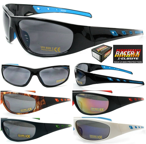 12ct Racer XX Double Injection Sports Sunglasses RCXX02-WHTBX