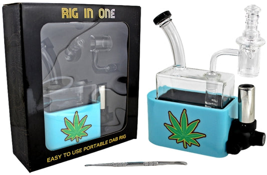 Rig in One - Portable Dab Rig with Built in Torch Mix Design