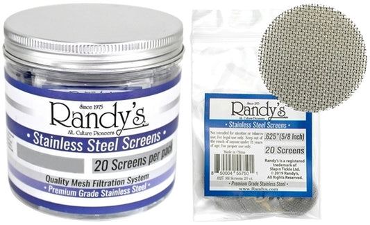 Randys Stainless Steel Screens Jar 36pk - .625"