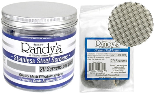 Randys Stainless Steel Screens Jar 36pk - .750"