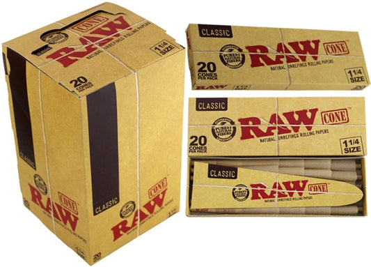 Raw Classic Pre-Rolled Cones 1 1-4 12pk