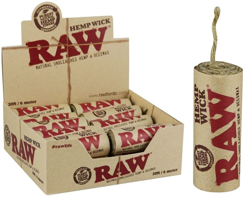 Raw Hemp Wick 20ft 20pk